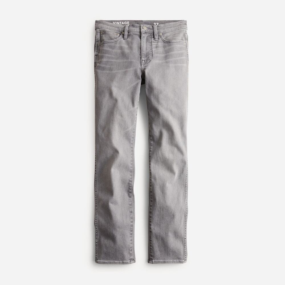 J.Crew 9" Vintage Slim Straight Jeans Grey Dove Wash Gray Denim Size Office Work